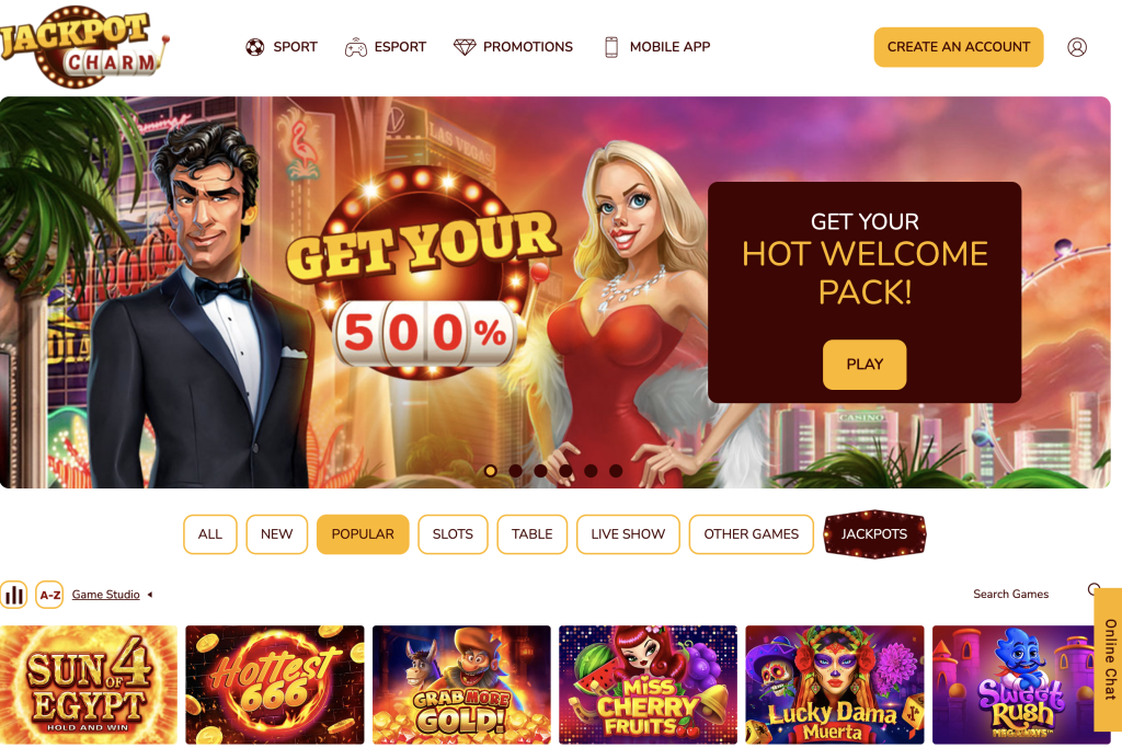 Jackpot Charm Casino Review