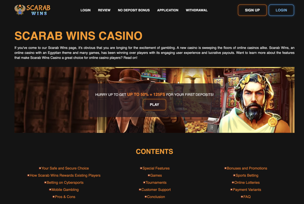Scarab Wins Casino Not On Gamstop Review